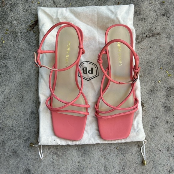 Poppy Barley Harley Heeled Sandal, Cantaloupe, BNWOB, size 9 - Picture 4 of 11